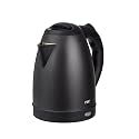 COOK WITH COLOR Electric Kettle - Rapid Boil, Sleek Design, and Safety Features - Great for Quick and Easy, Stainless Steel Black, 1.7 Liters