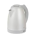 COOK WITH COLOR Electric Kettle - Rapid Boil, Sleek Design, and Safety Features - Great for Quick and Easy, Stainless Steel Crème, 1.7 Liters
