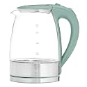 COOK WITH COLOR Electric Kettle - Rapid Boil, Sleek Design, and Safety Features - Great for Quick and Easy, Sage, 1.8 Liters