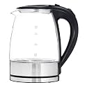 COOK WITH COLOR Electric Tea Kettle, 1.8L Cordless Hot Water Boiler, 1200W Rapid Boil, Auto Shutoff &amp; Boil Dry Protection, BPA-Free, Sleek Countertop Design, Black
