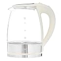 COOK WITH COLOR Electric Tea Kettle, 1.8L Cordless Hot Water Boiler, 1200W Rapid Boil, Auto Shutoff &amp; Boil Dry Protection, BPA-Free, Sleek Countertop Design, Cream
