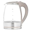 COOK WITH COLOR Electric Tea Kettle, 1.8L Cordless Hot Water Boiler, 1200W Rapid Boil, Auto Shutoff &amp; Boil Dry Protection, BPA-Free, Sleek Countertop Design, Sand
