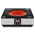 Cooka D-MAX 3500 Commercial Infrared Radiant Cooktop - 3500W Heavy Duty, Patented DHC Technology, 600°C Peak Heat, 24/7 Professional Use, Fits Round & Flat Bottom Utensils