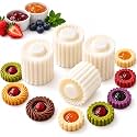 Cookie Mold for Jam-Filled Cookies, Manual Dough Stamp with Fluted Design and Center Indentation, Home Baking Shaping Tool，4 PC