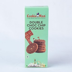 cookieman choco chip loaded cookies - 150g  loaded with white choco chips and dark choco chips  perfect for snacking or indulging in a sweet treat anytime anywhere