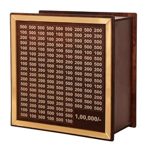 wooden money saving box  cash saver money box with counting target  100000 savings challenge piggy bank  coin amp cash bank for boys girls and adult  durable amp eco-friendly modern