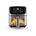 Cookwell Air Fryer - 5L With See Through Window - 1400W (Grey & Black)