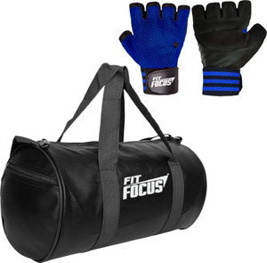 cool indians expandable combo set of gym bag polyester and high qualtiy gloves free size gym duffel bag