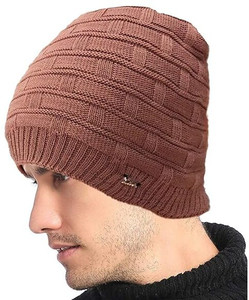 cool indians self design solid beanie