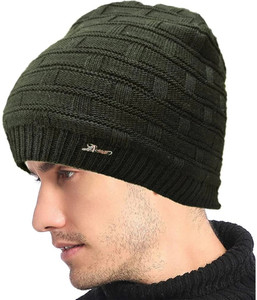 cool indians self design solid beanie