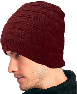 cool indians self design solid beanie
