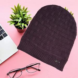 cool indians self design solid beanie