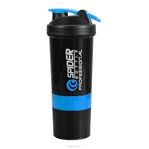shaker bottle for gymbpa-free and 100 leak-proof protein shaker bottle with 2 extra storage compartment 500ml shaker blue