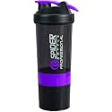 Shaker Bottle for Gym|BPA-Free and 100% Leak-Proof Protein Shaker Bottle with 2 Extra Storage Compartment (500ML Shaker) (Purple)