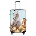Cool Running Horse at Sunny Elasticity Luggage Protection Cover Travel Scratch Resistant Suitcase Covers Large (25-28 inch suitcase)