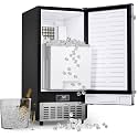 Coolake Under Counter Ice Maker Machine 120 Lbs/Day with 30 Lbs Ice Storage, 15” Built-in Freestanding Ice Maker, Self Cleaning, Gravity Drainage, Undercounter Ice Machine for Home Bar Kitchen Office