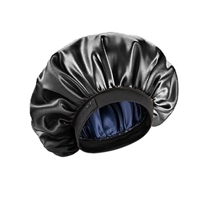 coolbeds satin bonnet for hair with 3 scrunchies l silk satin bonnet for curly hair  reversible hair cap  adjustable silk hair bonnet for sleeping  satin hair wrap for women with 3 scrunchies