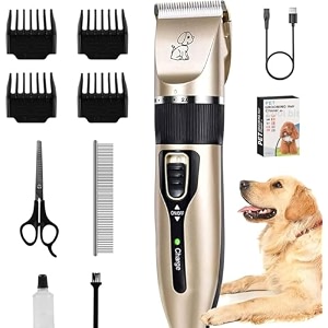 coolbit pet grooming kit for cats amp dogs - quiet cordless trimmer for labrador pets clippers