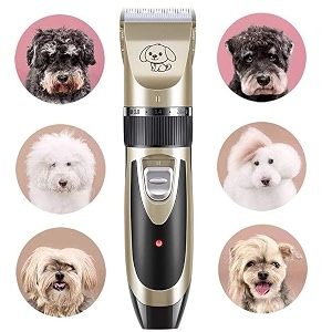 coolbit pets grooming kitrechargeable cordless electric quiet hair clipper kit setprofessional pet hair trimmer long short hair shaver for pets cats petspets trimer kit 8  4 1 count yellow