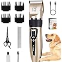 COOLBIT Pet Grooming Kit for Cats &amp; Dogs - Quiet Cordless Trimmer for Labrador (Pets Clippers)