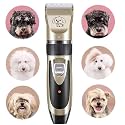 COOLBIT Pets Grooming Kit,Rechargeable Cordless Electric Quiet Hair Clipper Kit Set,Professional Pet Hair Trimmer Long Short Hair Shaver For Pets Cats Pets(Pets Trimer Kit) (8 * 4, 1, count) (Yellow)