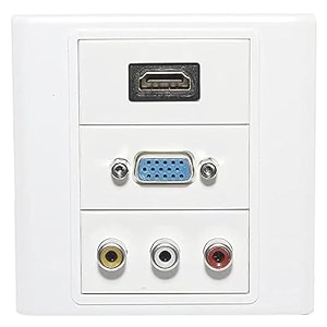 coolcold hdmi  usb wall plate 2 port socket plug insert jack outlet panel mount support 4k 60hz hdr 1080p 3d ethernet built in high speed cable extension coupler for projector amp home theater