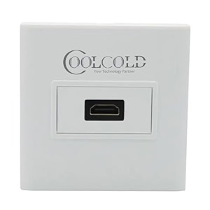 coolcold single hdmi wall plate hdmi socket plug insert jack outlet panel mount support 4k 60hz hdr 1080p 3d ethernet built in high speed cable extension coupler for projector amp home theater white