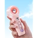 CoolGift Mart Misting Fans, Portable Handheld Personal Fan with Water Spray, Mini Pink USB Rechargeable Fan with 4 Speeds, Cooling Mist for Summer Travel, Tournament, Outdoors, Makeup, Home Office Use