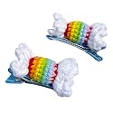 Coolideas 2pcs sweet cute handmade yarn crocheted hair clips Manual Knitted Barrettes hair accessories for girls Birthday Festive Gifts