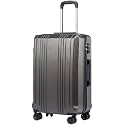 Coolife PC+ABS Hardshell Luggage, TSA Lock, Spinner Wheels, 24in Checked