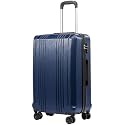 Coolife PC+ABS Hardshell Luggage, TSA Lock, Spinner Wheels, 24in Checked