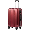 Coolife PC+ABS Hardshell Luggage, TSA Lock, Spinner Wheels, 28in Expandable
