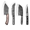 COOLINA Meat Lover 4-Knife Set, Hand-Forged High-Carbon Butcher Knives