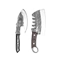 COOLINA Vikings Duo Butcher & Cleaver Knife Set, Hand-Forged Steel