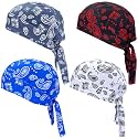 Cooling Do Rags Sweat Wicking Skull Caps Doo Rags Large Motorcycle Dew Rag Head Wrap Bandana Hats Liners for Men and Women