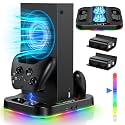 Cooling Fan Stand Dual Charger Station Accessories for Xbox Series S, Black