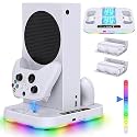 Cooling Fan Stand Dual Charger Station Accessories for Xbox Series S, White