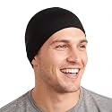 Cooling Skull Cap Helmet Liner for Men - Sweat Wicking Motorcycle & Football Under Hard Hat Liner - UPF 50 Sun Protection Running & Cycling Head Caps - Black