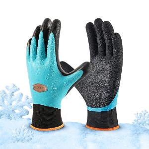 COOLJOB Waterproof Gardening Gloves Double Coated Garden