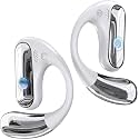 CoolJumper Open Ear Bluetooth 5.4 Sport Earbuds with Earhooks,40H Playtime IPX7 Waterproof 2026 Wireless Headphones,Stereo Deep Bass Built-in Mic LED Display Charging Case for Running Fitness, White.