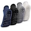 CoolMate Mens Grip Socks, Non Slip Athletic Socks for Pilates, Yoga