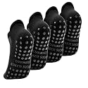 CoolMate Mens Grip Socks, Non Slip Athletic Socks for Pilates, Yoga