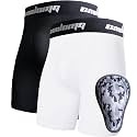 COOLOMG 2-Pack Boys Baseball Underwear with 1 Soft Protective Athletic Cup