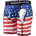 COOLOMG Mens Compression Shorts with Cup Baseball Football