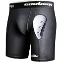 COOLOMG Mens Compression Shorts with Cup Baseball Football