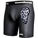 COOLOMG Mens Compression Shorts with Cup Baseball Football