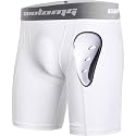 COOLOMG Mens Compression Shorts with Cup Baseball Football