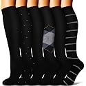COOLOVER Copper Compression Socks for Women and Men(6 Pairs)-Best Support for Running, Athletic, Travel