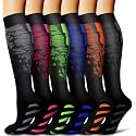 COOLOVER Copper Compression Socks for Women and Men(6 Pairs)-Best Support for Running, Athletic, Travel