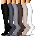 COOLOVER Copper Compression Socks for Women and Men(6 Pairs)-Best Support for Running, Athletic, Travel